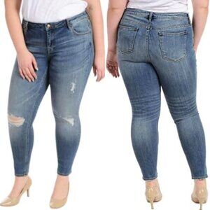 VIGOSS Jagger Skinny Medium Wash Destructed Classic Fit Jeans 20 Plus size